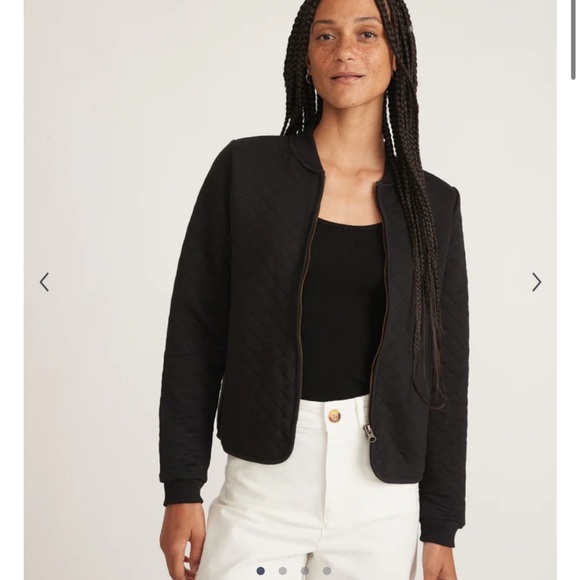 Marine Layer corbet quilted bomber jacket Black - Picture 3 of 6